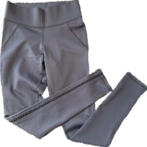 Noli Black Leggings with Textured Detail